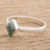 Green Rhombus Jade Single Stone Ring from Guatemala